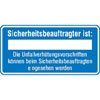 Hinweisschilder zur Betriebskennzeichnung