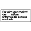 Verbots-Zusatzschilder