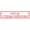 Hinweisschilder f�r Kraftfahrzeuge