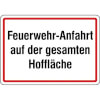 Hinweisschilder f�r Feuerwehrzufahrten
