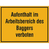 Hinweisschilder zur Baustellenkennzeichnung