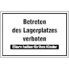 Hinweisschilder zur Betriebskennzeichnung
