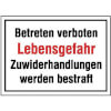 Hinweisschilder zur Betriebskennzeichnung