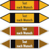 Rohrleitungskennzeichnung - Pfeilschilder als Einzeletiketten (individuell)