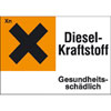 Gefahrstoffetikett Diesel-Kraftstoff