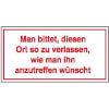 Hinweisschilder f�r Gewerbe und Privat