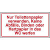 Hinweisschilder f�r Gewerbe und Privat