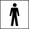 Symbolschilder zur Raumkennzeichnung selbstklebend