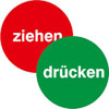 Doppelseitige T�rschilder f�r Glast�ren