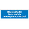 Hinweisschilder auf Bogen