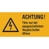 Warn-Zusatzschilder auf Bogen