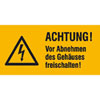 Warn-Zusatzschilder auf Bogen