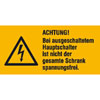 Warn-Kombischilder auf Bogen