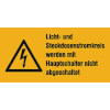 Warn-Kombischilder auf Bogen