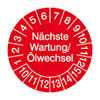 Pr�fplaketten - N�chste Wartung/�lwechsel