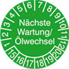 Pr�fplakette - Wartung / �lwechsel 15-20