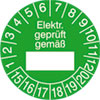 Pr�fplakette - Elektr. gepr�ft gem�� 15-