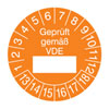 Pr�fplakette - Gepr�ft gem�� VDE 13-18