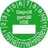 Pr�fplakette - Gepr�ft gem�� VDE 15-20