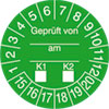 Pr�fplakette - Gepr�ft gem�� VDE 15-20