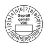 Pr�fplakette - Gepr�ft gem�� VDE 13-18