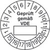 Pr�fplakette - Gepr�ft gem�� VDE 15-20