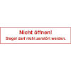 Sicherheitssiegel - Nicht �ffnen!