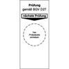 Grundplakette - Pr�fung gem�� BGV D27