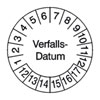 Pr�fplaketten - Verfalls-Datum