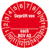 Pr�fplaketten - Gepr�ft von...nach BGV A3