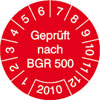 Pr�fplaketten - Gepr�ft nach BGR 500