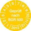 Pr�fplaketten - Gepr�ft nach BGR 500