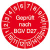 Pr�fplaketten - Gepr�ft nach BGV D27