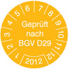Pr�fplaketten - Gepr�ft nach BGV D29