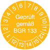 Pr�fplaketten - Gepr�ft nach BGR 133