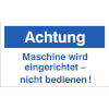 Maschinenhinweisschilder