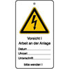 Wartungsanh�nger mit Sicherheitszeichen