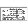 Hinweisschilder f�r Gewerbe und Privat