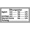 Hinweisschilder f�r Gewerbe und Privat