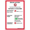 Brandschutzschilder, Aush�nge und Verhaltensregeln