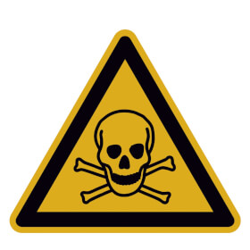 Warnschild Warnung vor giftigen Stoffen