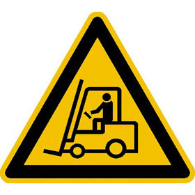 Warnschild Warnung vor Flurf�rderzeugen
