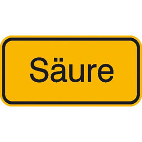 Warn-Zusatzschild S�ure