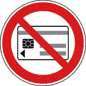 Verbotsschild Keine magnetischen oder elektronischen Datentrger