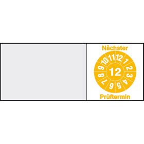 Kabelpr�fplakette - N�chster Pr�ftermin in Jahresfarbe