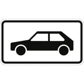 Verkehrszeichen - StVO nur Personenkraftwagen