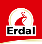Erdal Logo auf dem der rote Erdal-Frosch abgebildet ist