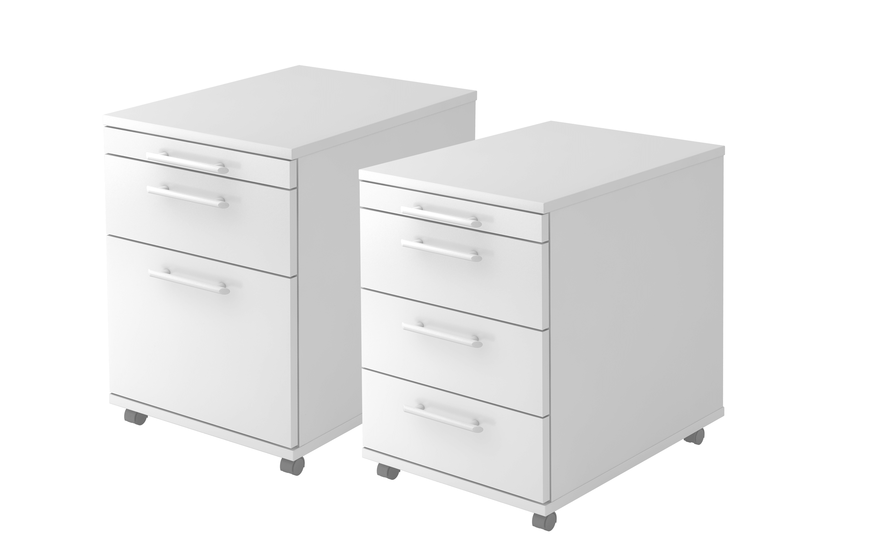 Hammerbacher Rollcontainer TC Solid in weiß