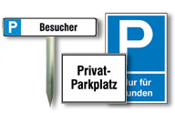 Parkplatzschilder