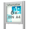 Planus 65 E Freistehender Schaukasten eckig Format für 6 × DIN A4 Blätter